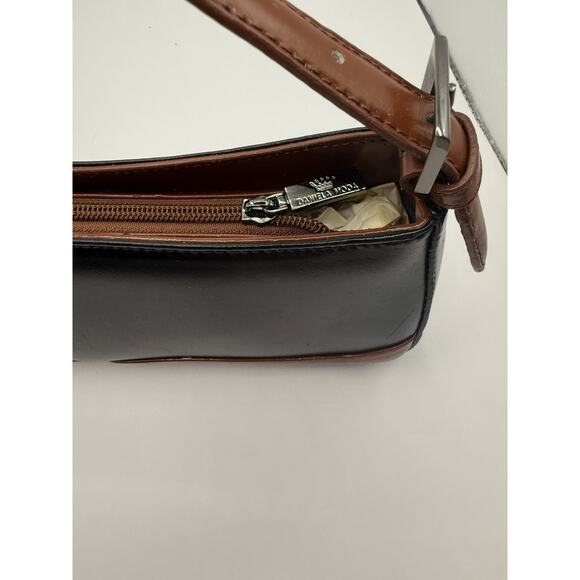 Daniela Moda Black & Brown Genuine Italian Leather Handbag NWT - Picture 8 of 16